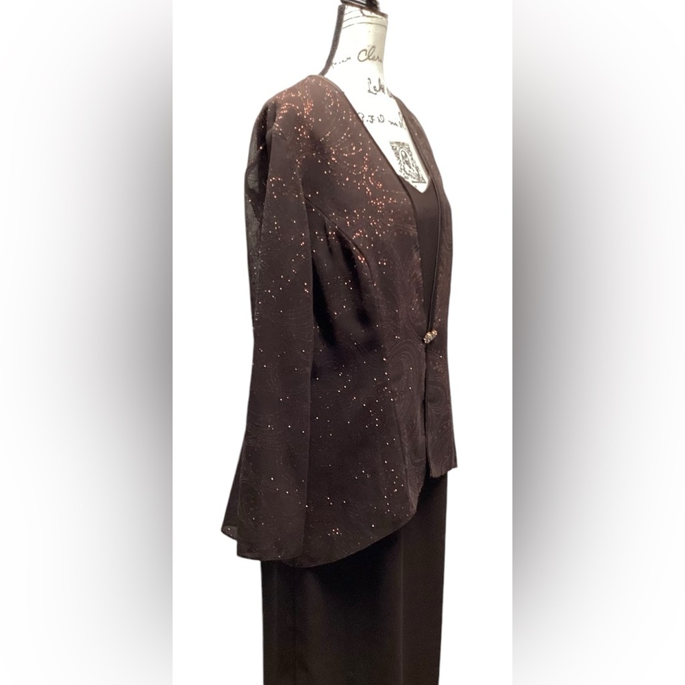R & M Richards 2 piece Semi Formal Sheath dress with Embellished Jacket Size 14 - Picture 5 of 16